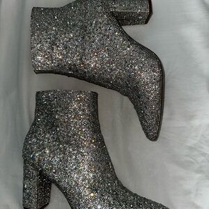 Betsey Johnson all diamond sparkle booties